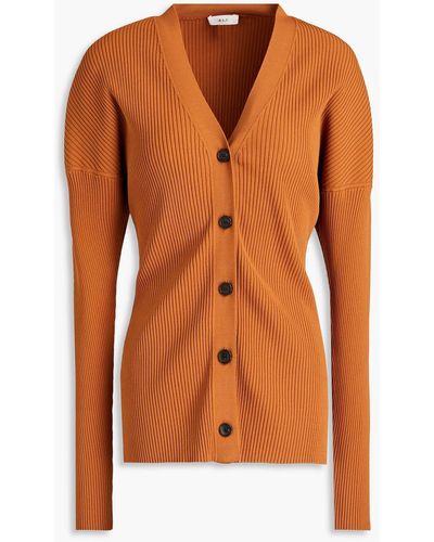 A.L.C. Ellen Ribbed-knit Cardigan - Orange