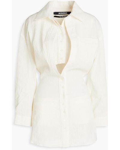 Jacquemus La Baunhilha Cotton Shirt Dress - Natural
