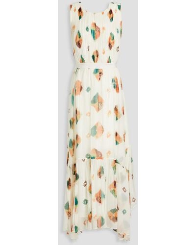 Ulla Johnson Sarai Printed Silk-crepon Maxi Dress - White