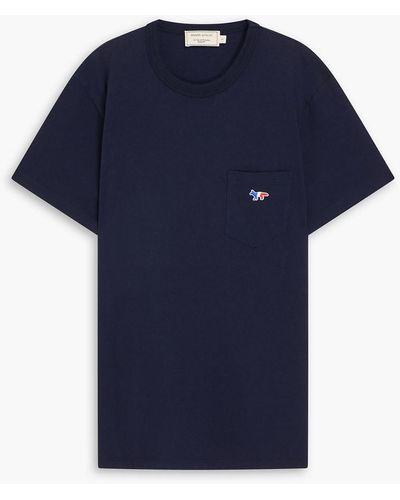 Maison Kitsuné Cotton-jersey T-shirt - Blue