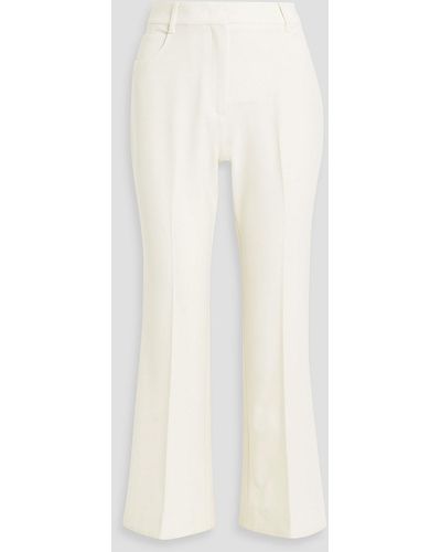 Stella McCartney Cropped Twill Flared Trousers - White