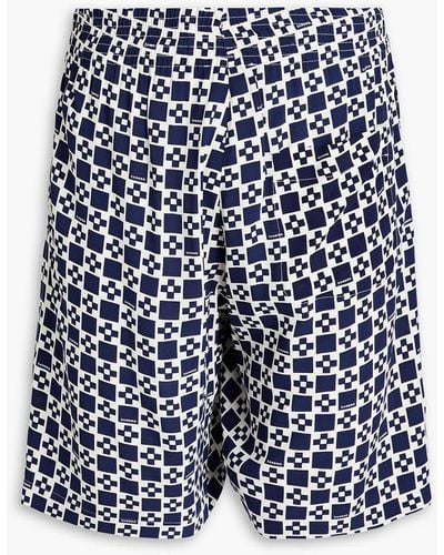 Sandro Printed Woven Shorts - Blue