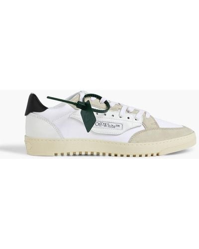 Off-White c/o Virgil Abloh 5.0 Canvas & Suede Low-top Trainers - White