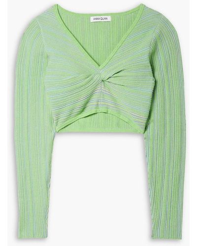 Anna Quan Lillian pullover aus einer baumwollmischung mit twist-detail - Grün