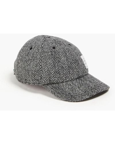 Thom Browne Herringbone Wool Cap - Grey