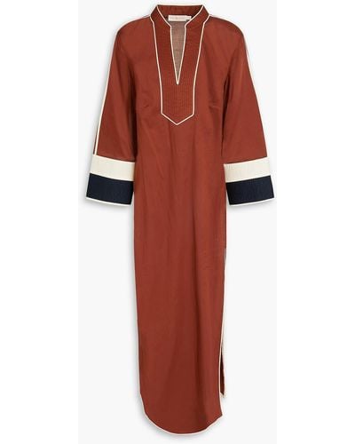 Tory Burch Cotton-voile Kaftan - Red
