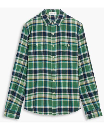 Alex Mill Frontier Checked Cotton-flannel Shirt - Green