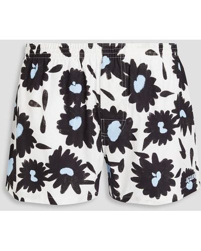 Jacquemus Floral-print Cotton Boxer Shorts - White