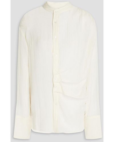 BITE STUDIOS Cotton And Silk-blend Georgette Shirt - Natural