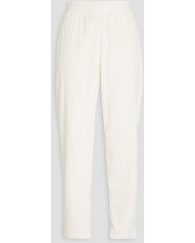 James Perse Cotton-corduroy Tapered Trousers - White