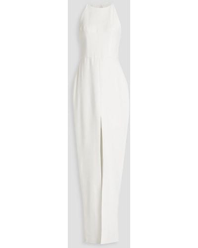 Rasario Cutout Crepe Halterneck Maxi Dress - White