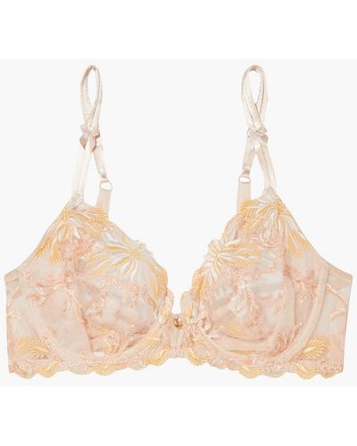 Lise Charmel Fleur Aphrodite Embroidered Tulle Underwired Bra - Multicolor