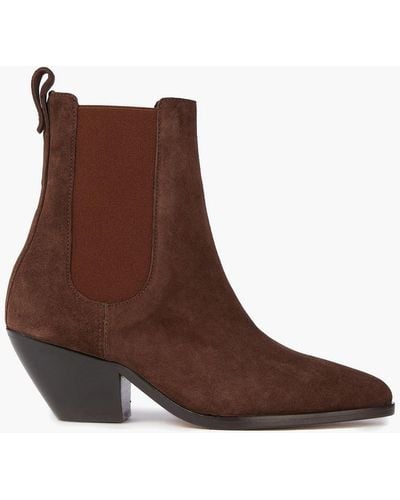 Sandro Raph Suede Ankle Boots - Brown