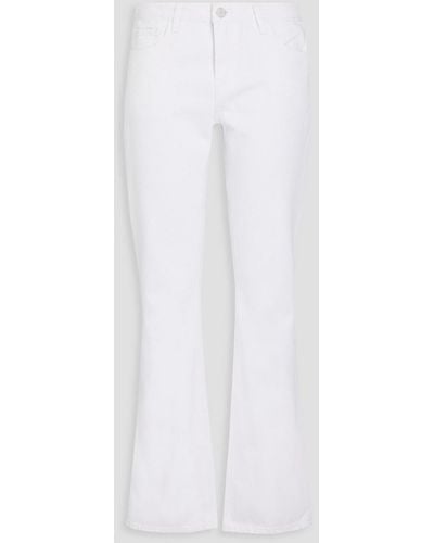 FRAME High-rise Bootcut Jeans - White