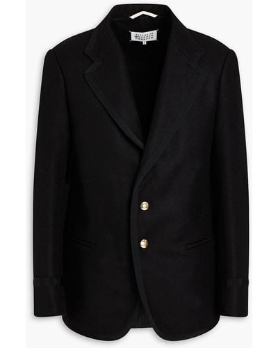 Maison Margiela Verzierter blazer aus filz aus einer wollmischung - Schwarz