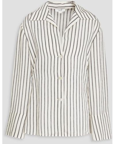 Vince Striped Woven Shirt - White