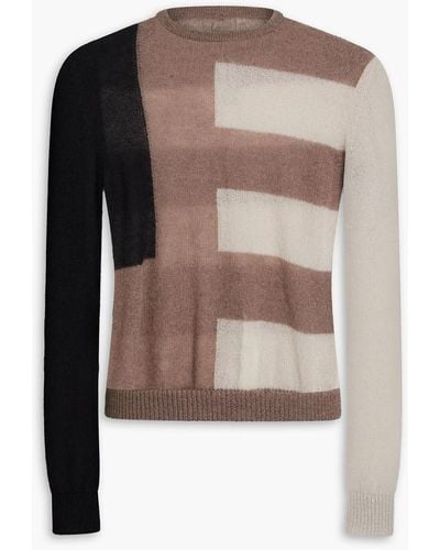 Rick Owens Jacquard-knit Sweater - Brown