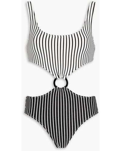 Solid & Striped Bailey Cutout Ring-embellished Swimsuit - Black