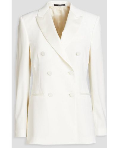 Paul Smith Double-breasted Wool-blend Twill Blazer - Natural