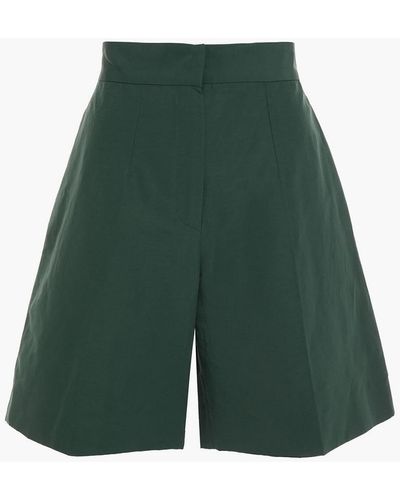 Victoria Beckham Shantung Shorts - Green