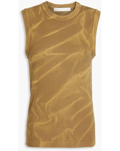 Dion Lee Tie-dyed Stretch Cotton Jersey Tank - Natural
