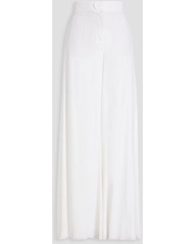 Moschino Hose mit weitem bein aus chiffon - Weiß