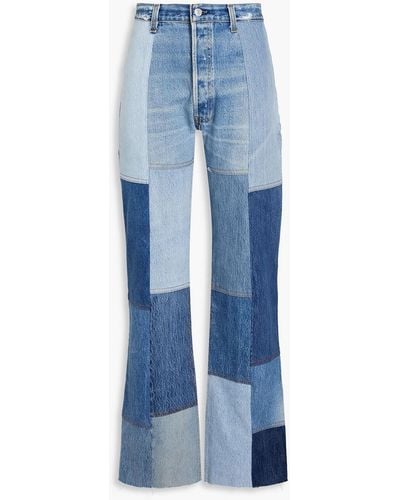 Levi's Amina hoch sitzende jeans mit geradem bein in patchwork-optik - Blau