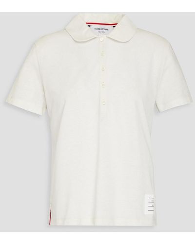 Thom Browne Poloshirt aus baumwoll-jersey - Weiß