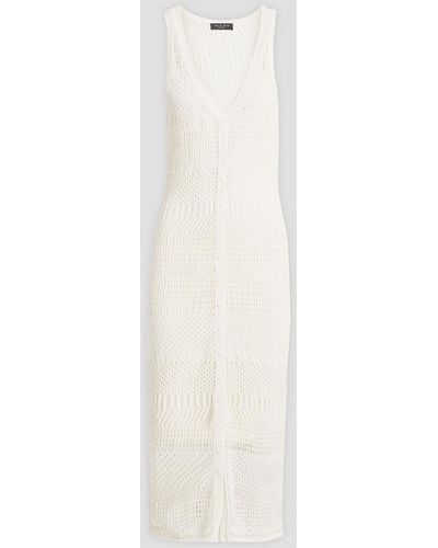 Rag & Bone Mae Vee Crochet-knit Cotton-blend Midi Dress - White