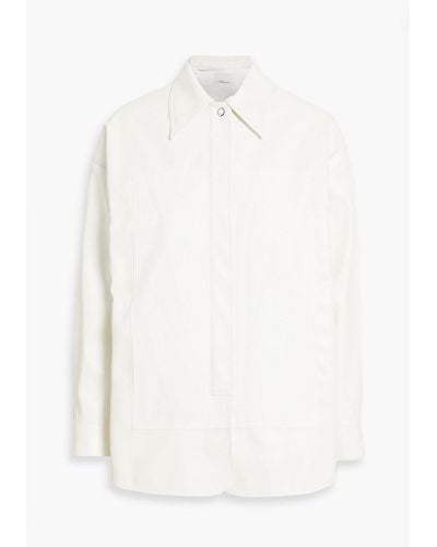 3.1 Phillip Lim Faux Leather Jacket - White