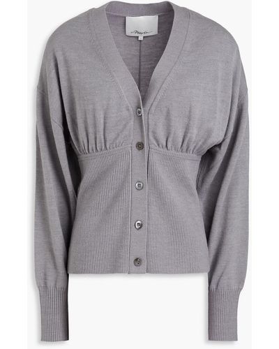 3.1 Phillip Lim Ribbed Wool-blend Cardigan - Grey