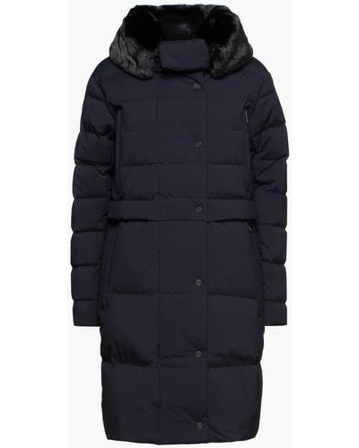Fusalp Marilou Faux Fur-trimmed Quilted Shell Coat - Blue