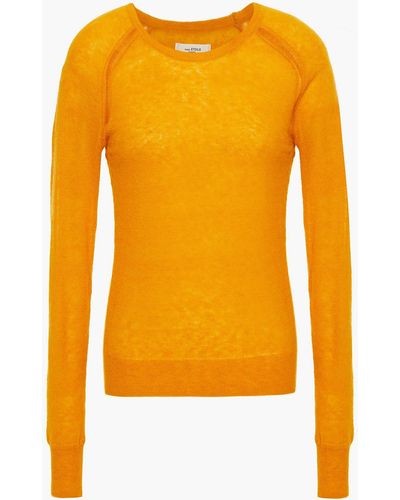 Isabel Marant Slub Knitted Jumper - Orange