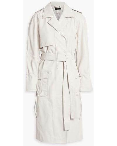 Muubaa Leather Trench Coat - White