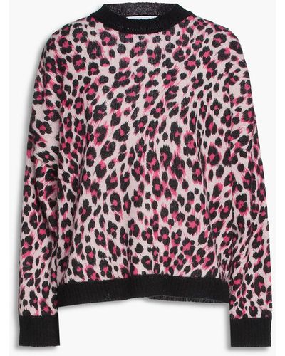 Moschino Leopard-jacquard Jumper - Pink