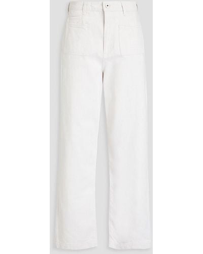 Emporio Armani High-rise Straight-leg Jeans - White