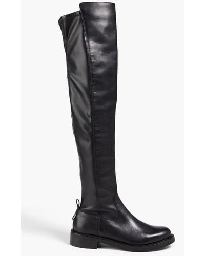 Sam Edelman Narisa Faux Stretch-leather Over-the-knee Boots - Black
