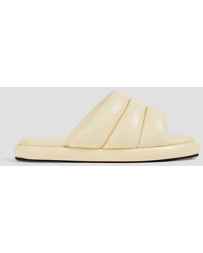 Proenza Schouler Quilted Leather Slides - White