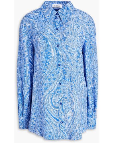Rodebjer Aniara Printed Woven Shirt - Blue