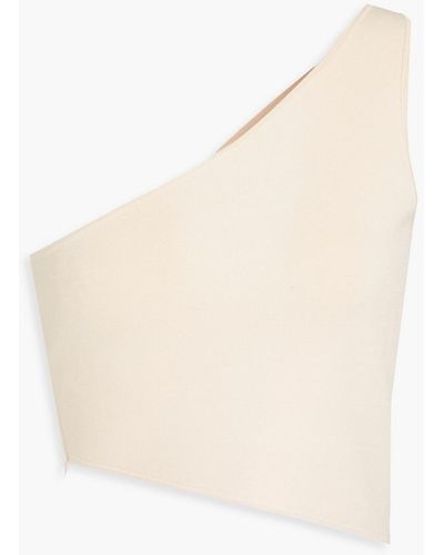 A.L.C. Asymmetrisches oberteil aus stretch-jersey mit asymmetrischer schulterpartie - Weiß