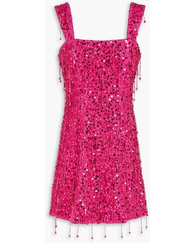 Jonathan Simkhai Noemi Embellished Jersey Mini Dress - Pink