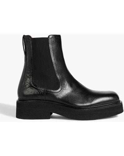 Marni Leather Chelsea Boots - Black