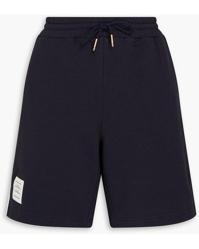 Thom Browne French Cotton-terry Shorts - Blue