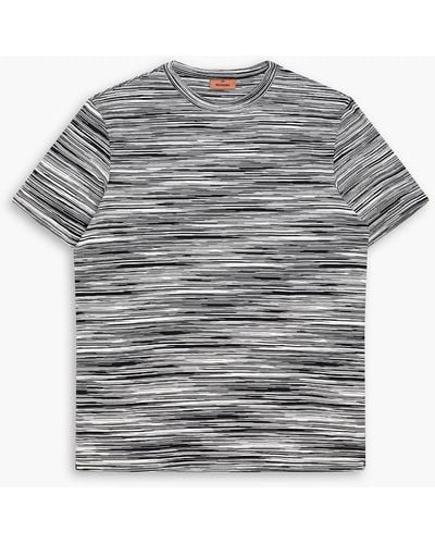 Missoni Space-dyed Cotton-jersey T-shirt - Grey