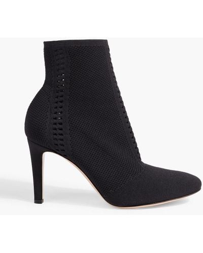 Gianvito Rossi Vires 85 Stretch-knit Sock Boots - Black
