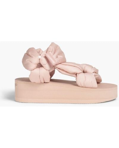 Red(V) Padded Shell Sandals - Pink