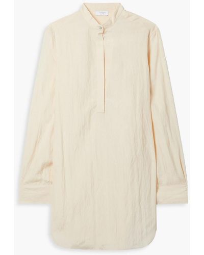 Deveaux New York Crinkled Crepe Tunic - White