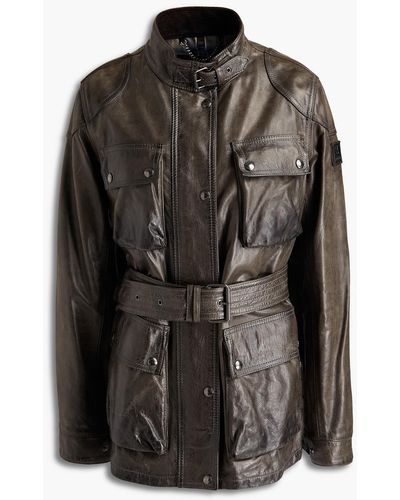 Belstaff Trialmaster Belted Leather Jacket - Multicolour