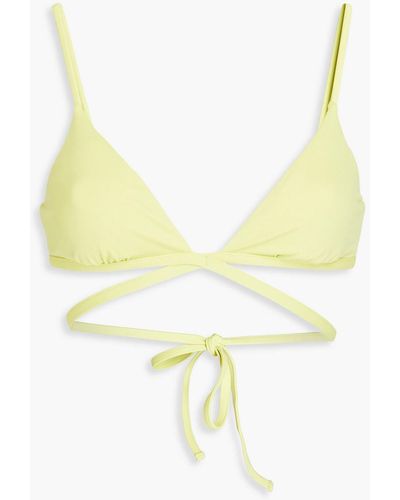 Jonathan Simkhai Harlen Triangle Bikini Top - Yellow