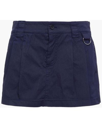 RED Valentino Skirt-effect Cotton-blend Twill Shorts - Blue